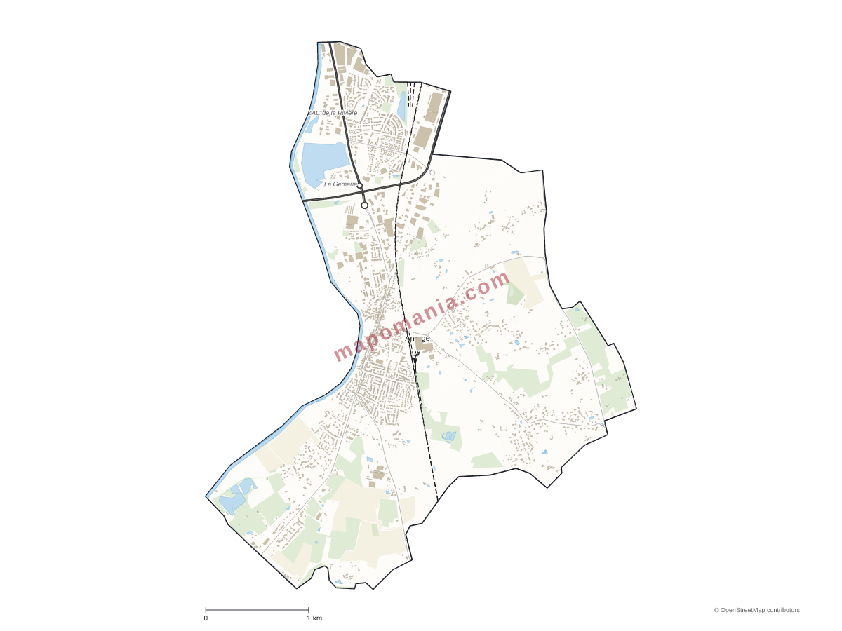 Carte de Arnage à personnaliser