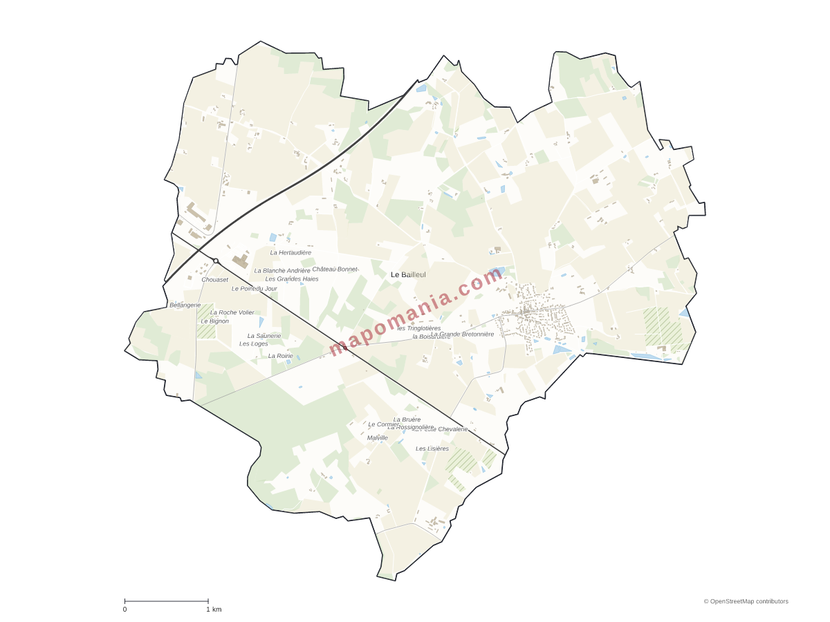 Carte de Le Bailleul à personnaliser