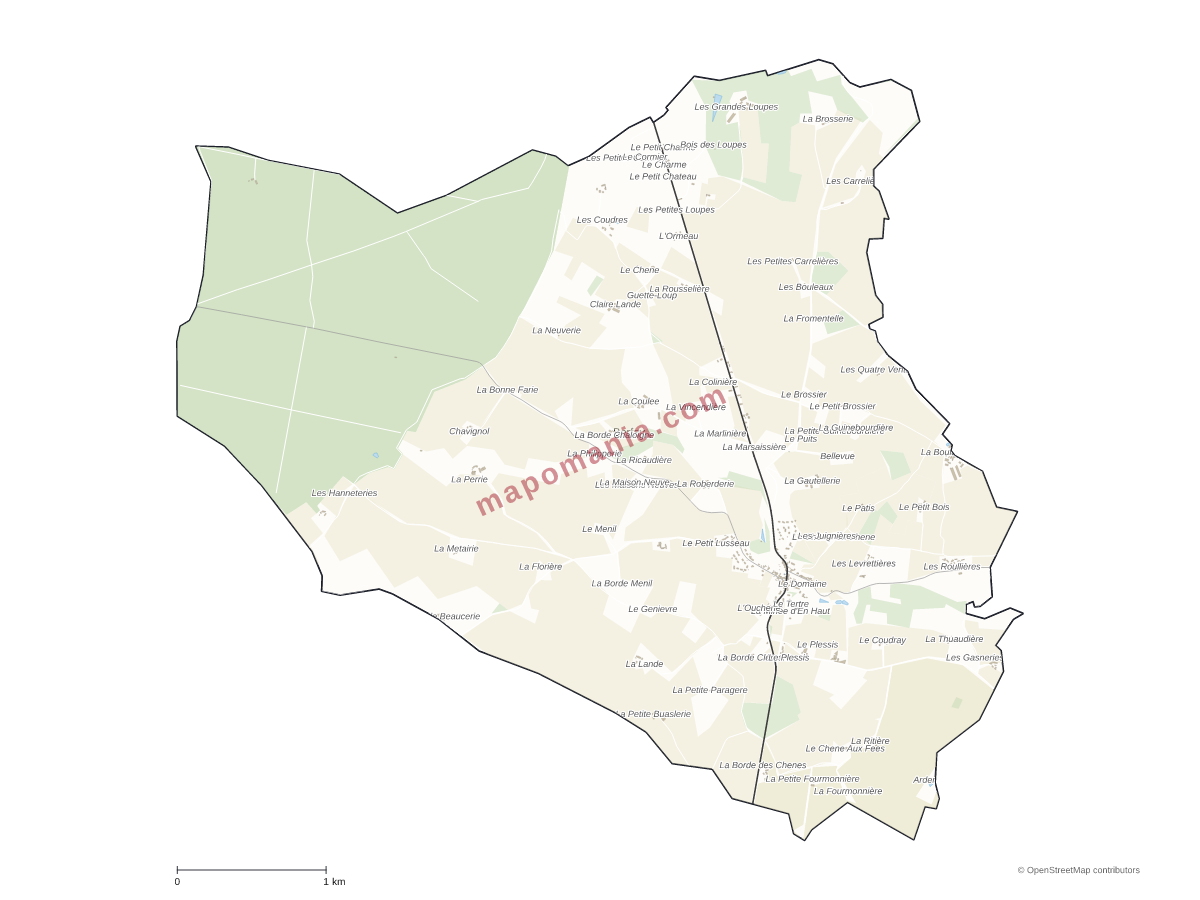 Carte de Berfay à personnaliser