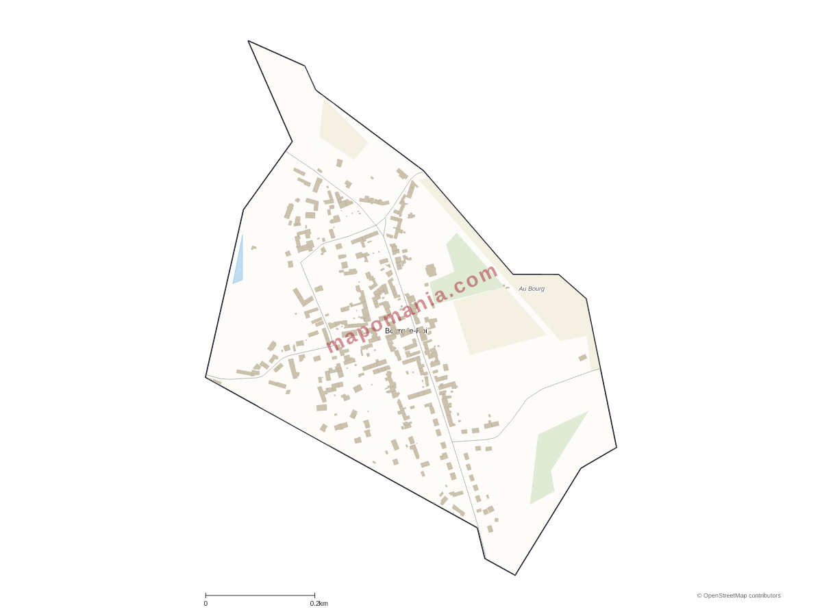 Carte de Bourg-le-Roi à personnaliser