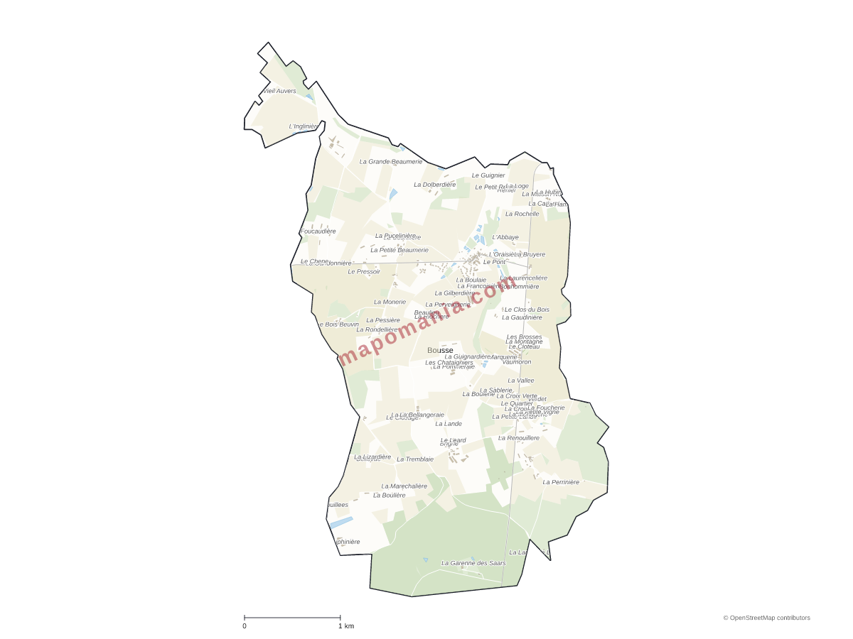 Carte de Bousse à personnaliser