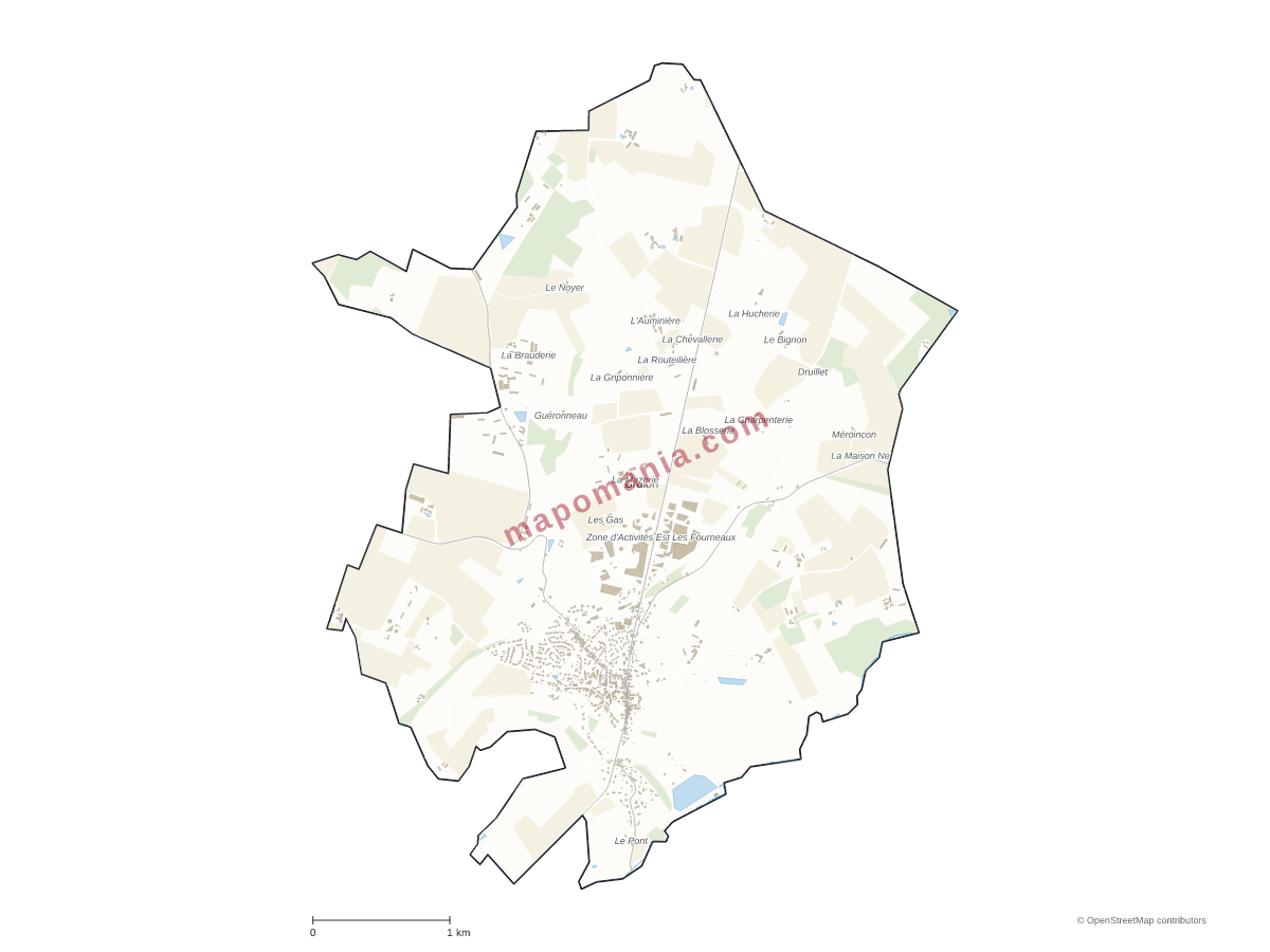 Carte de Brûlon à personnaliser