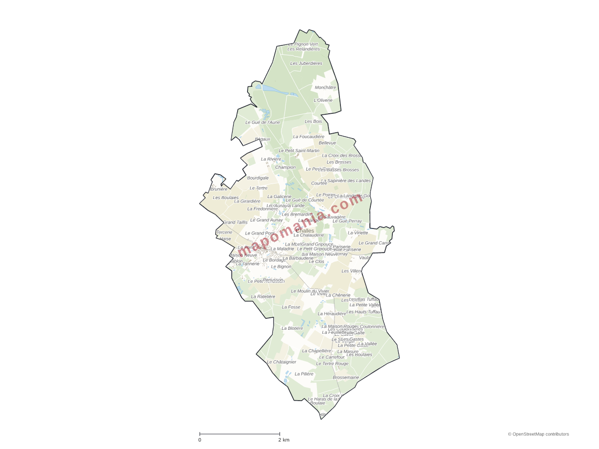Carte de Challes à personnaliser
