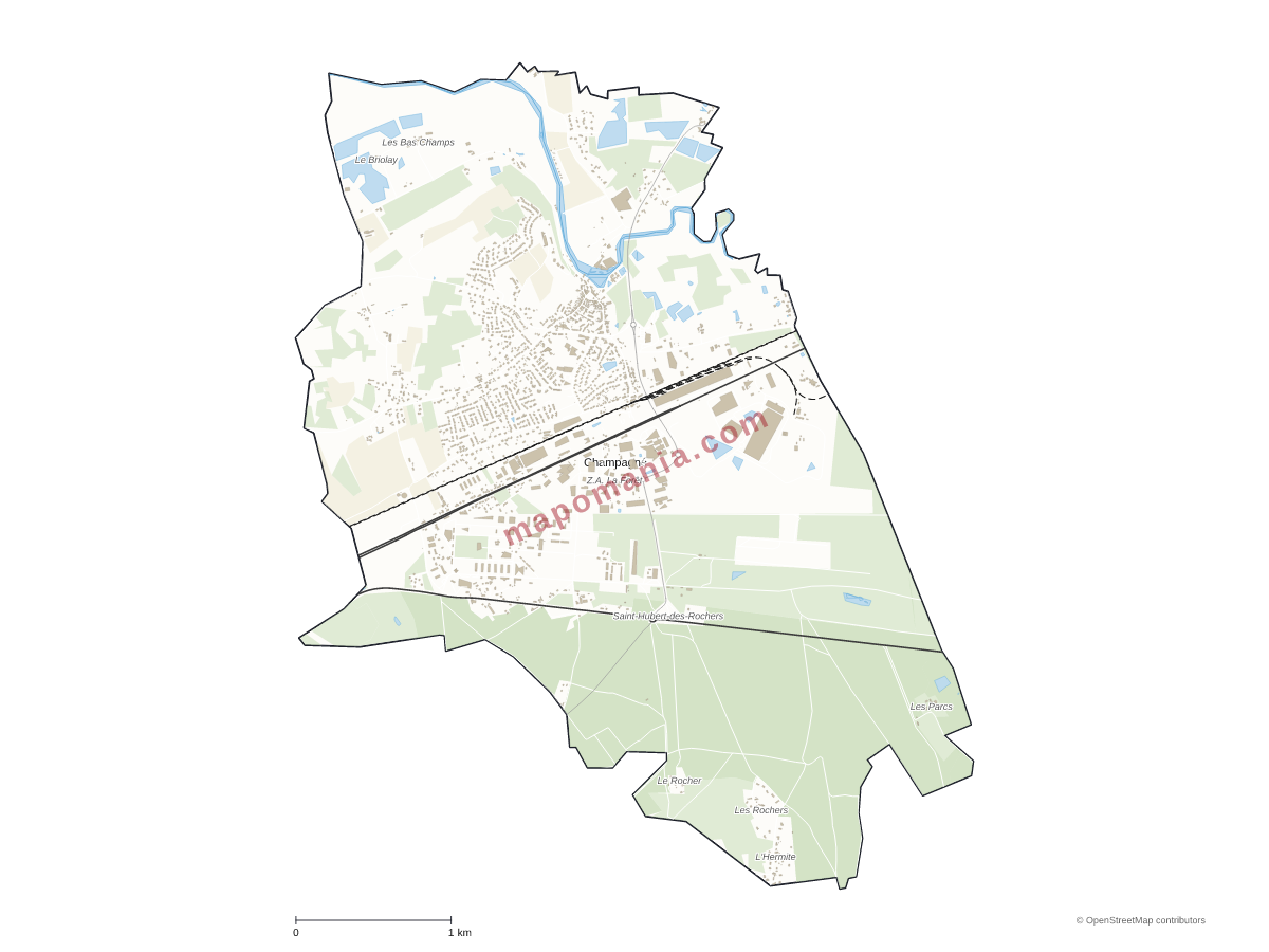 Carte de Champagné à personnaliser