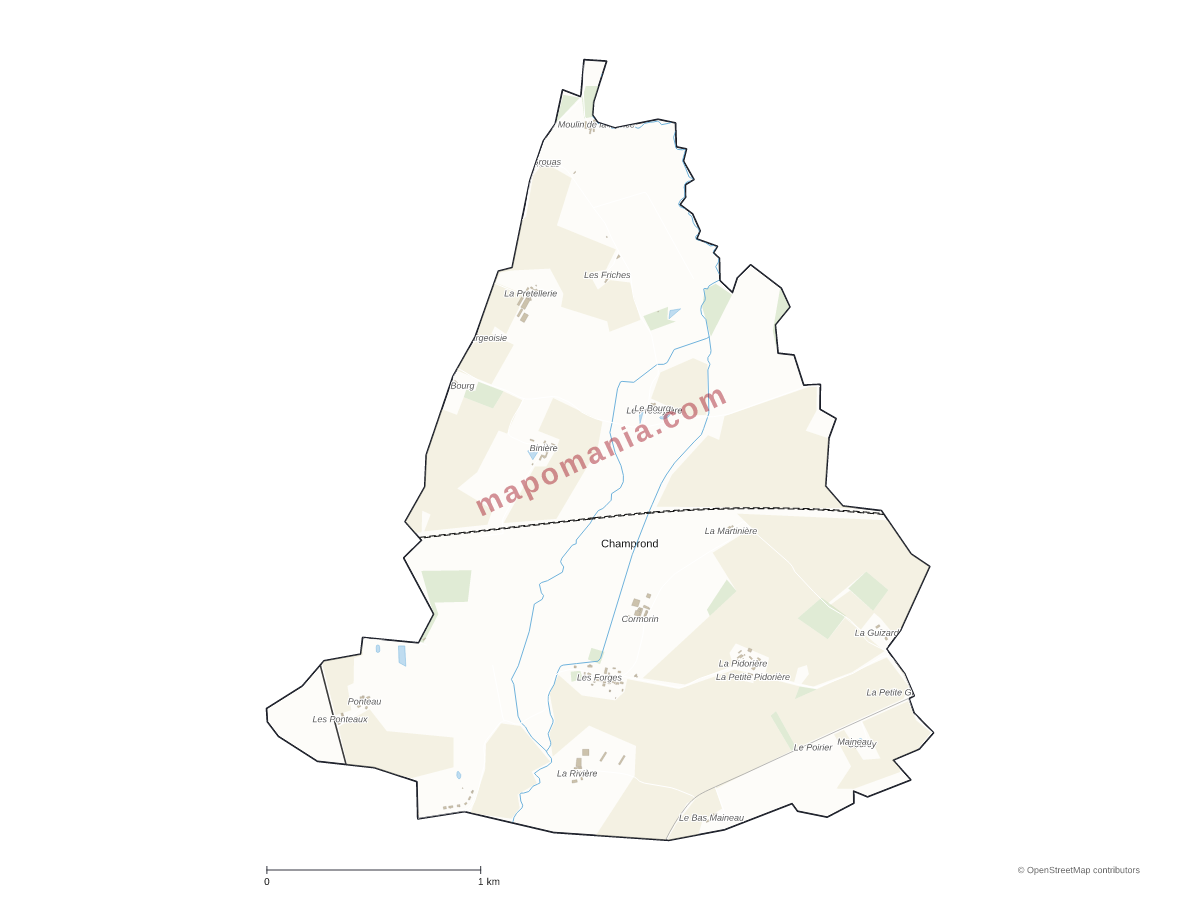 Carte de Champrond à personnaliser