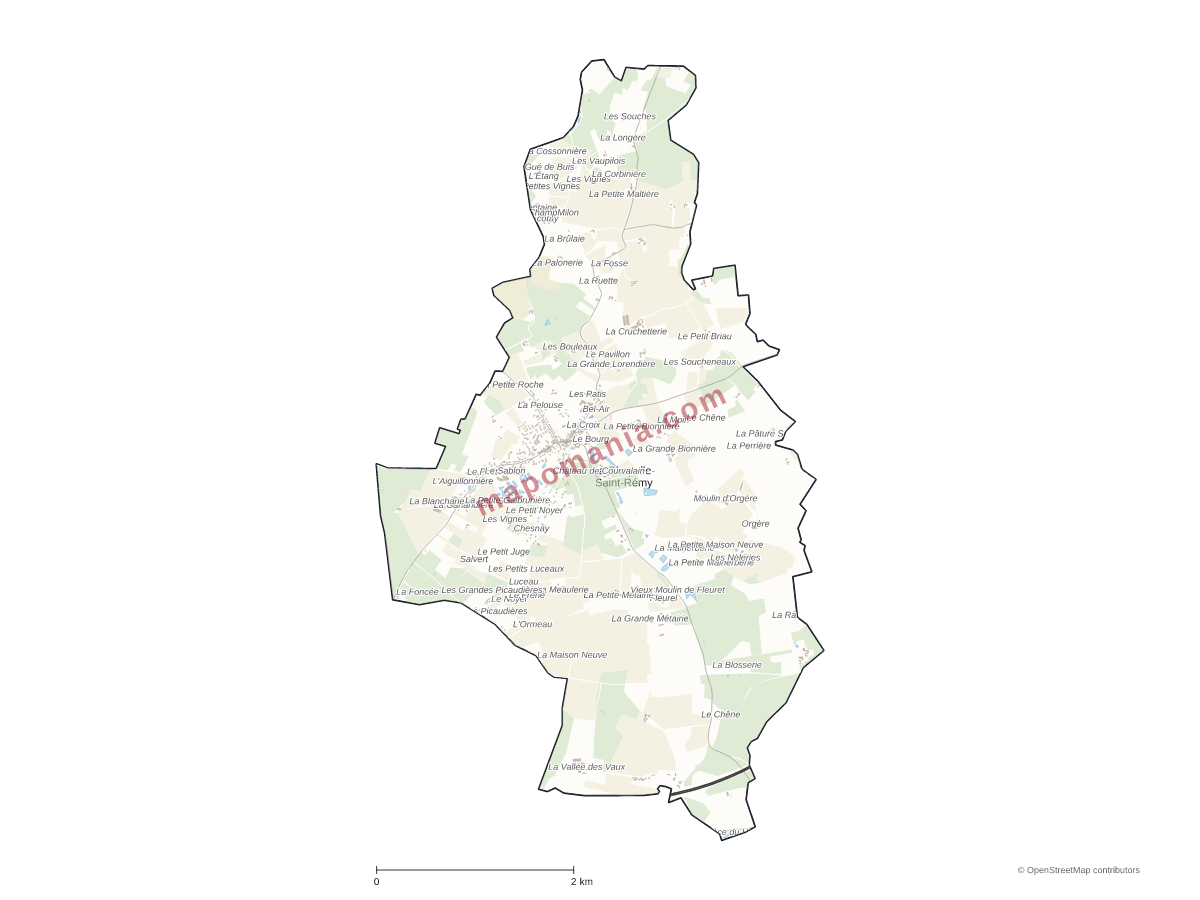 Carte de La Chapelle-Saint-Rémy à personnaliser