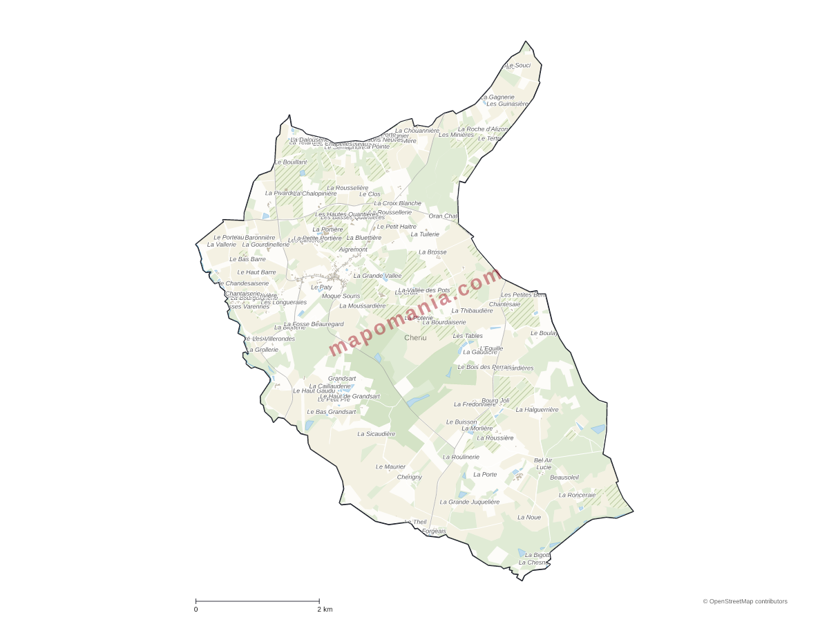 Carte de Chenu à personnaliser