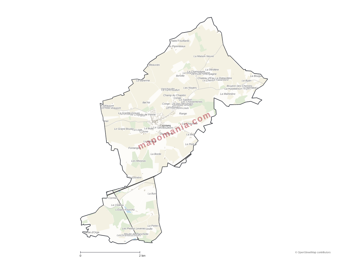 Carte de Cormes à personnaliser