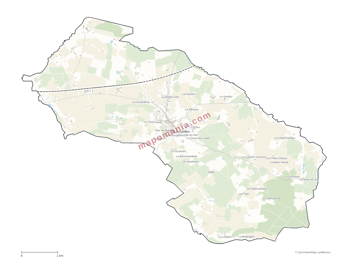 Carte de Dollon à personnaliser