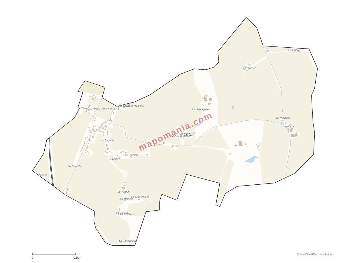Carte de Doucelles à personnaliser