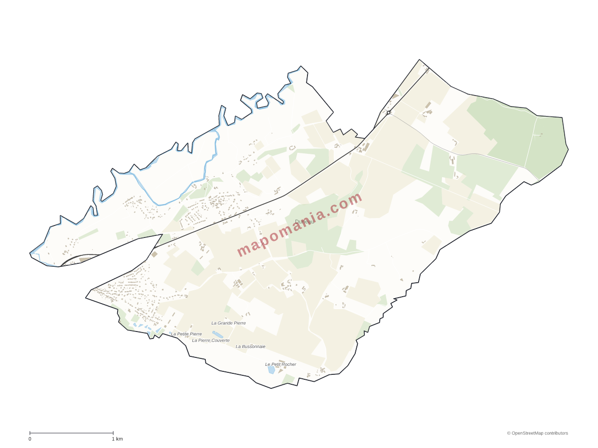 Carte de Duneau à personnaliser