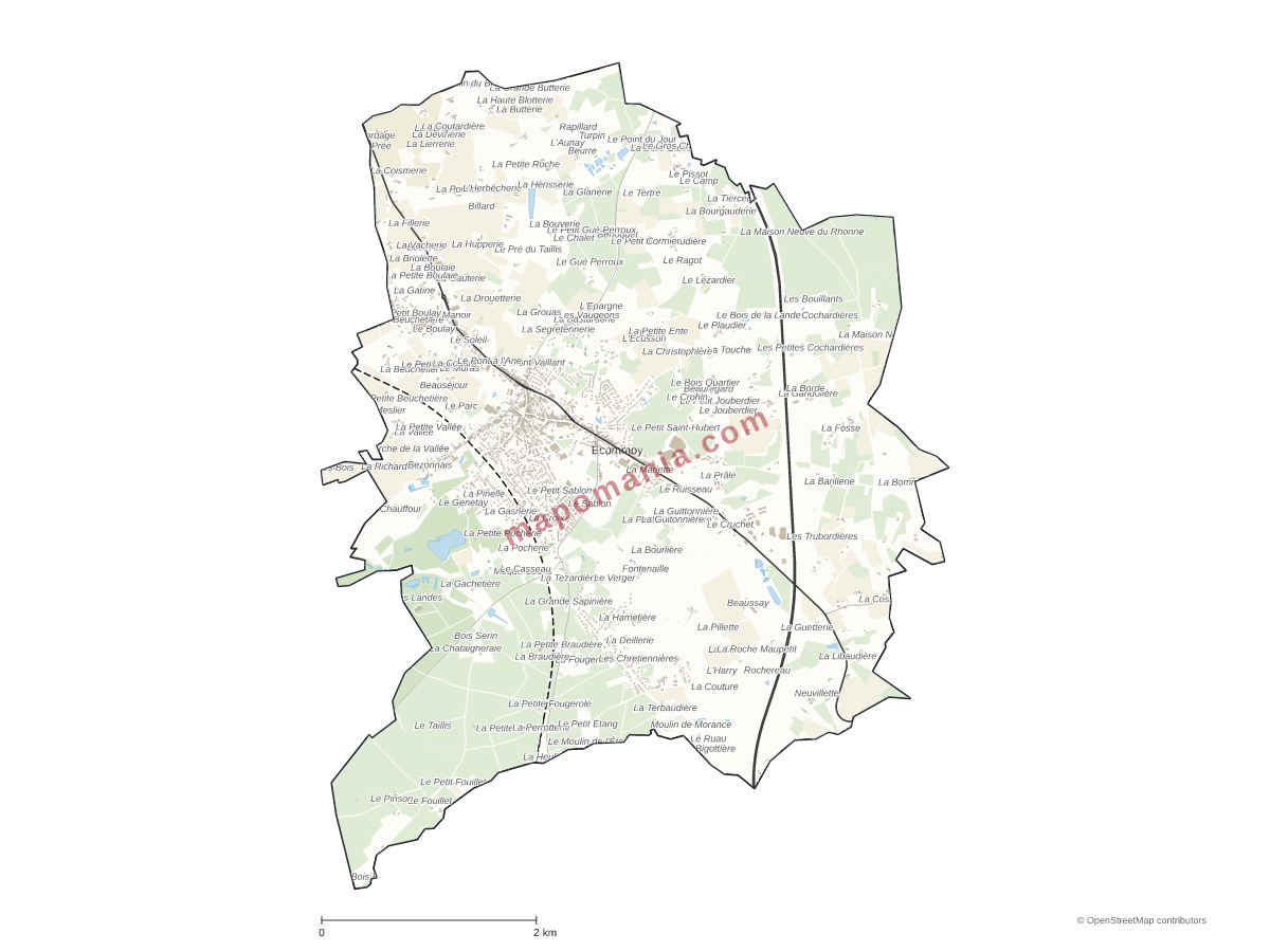 Carte de Écommoy à personnaliser