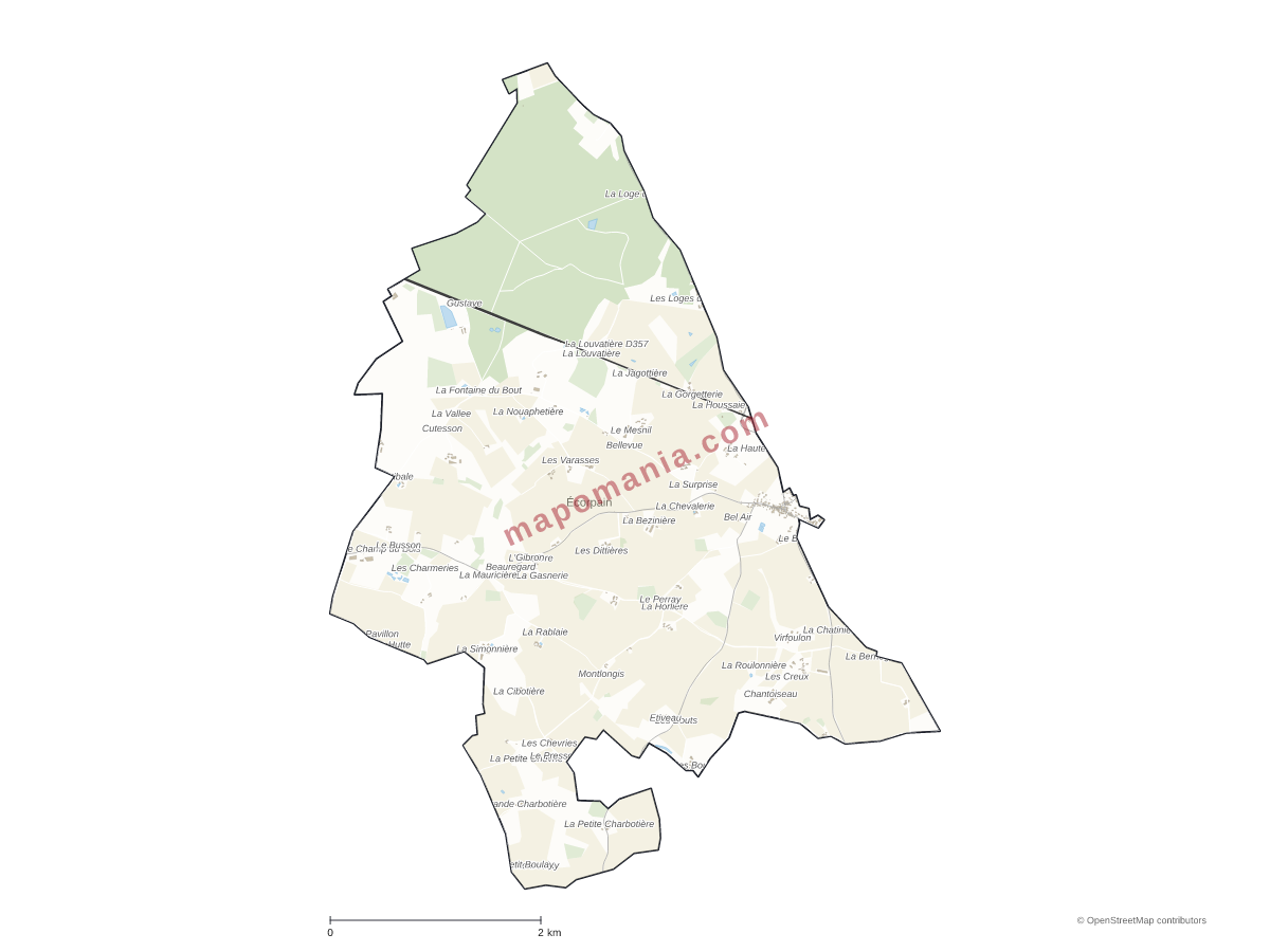 Carte de Écorpain à personnaliser