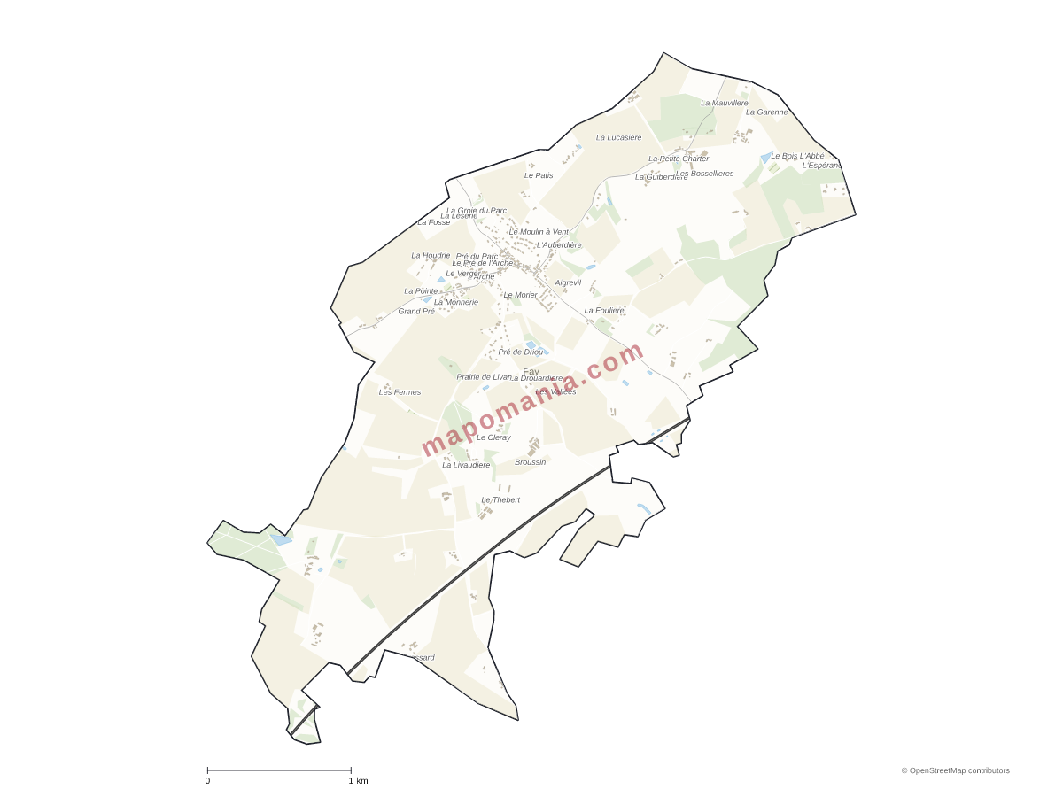 Carte de Fay à personnaliser