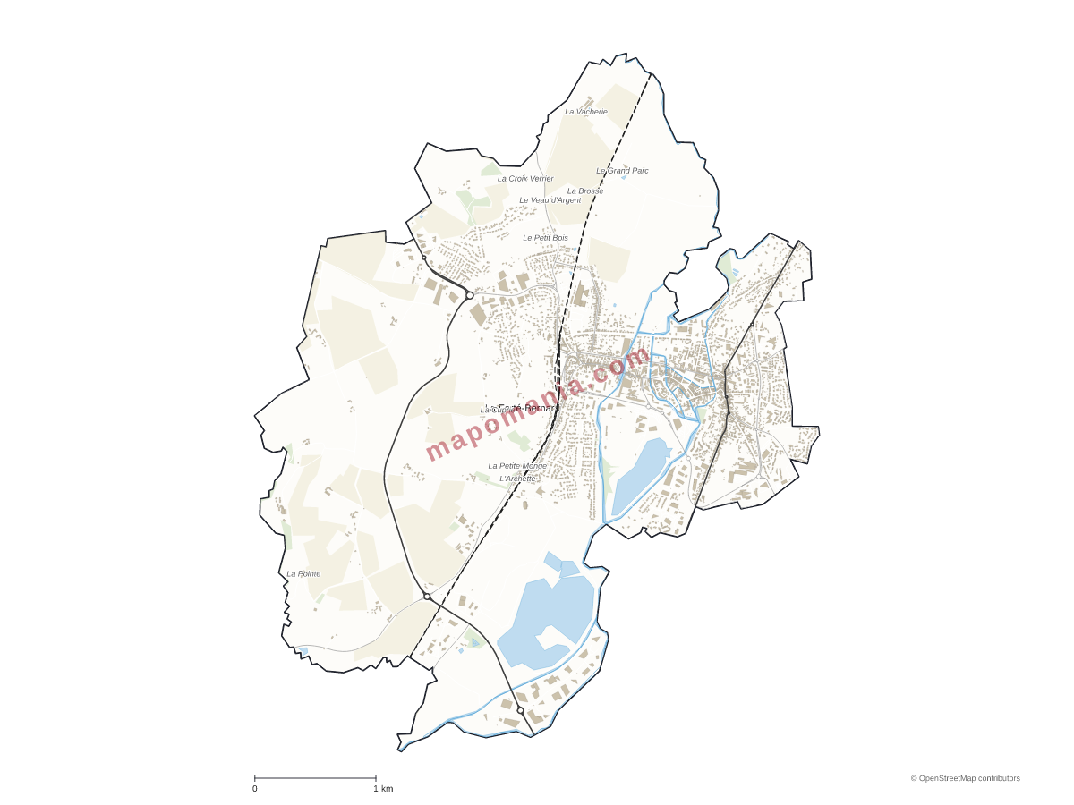 Carte de La Ferté-Bernard à personnaliser