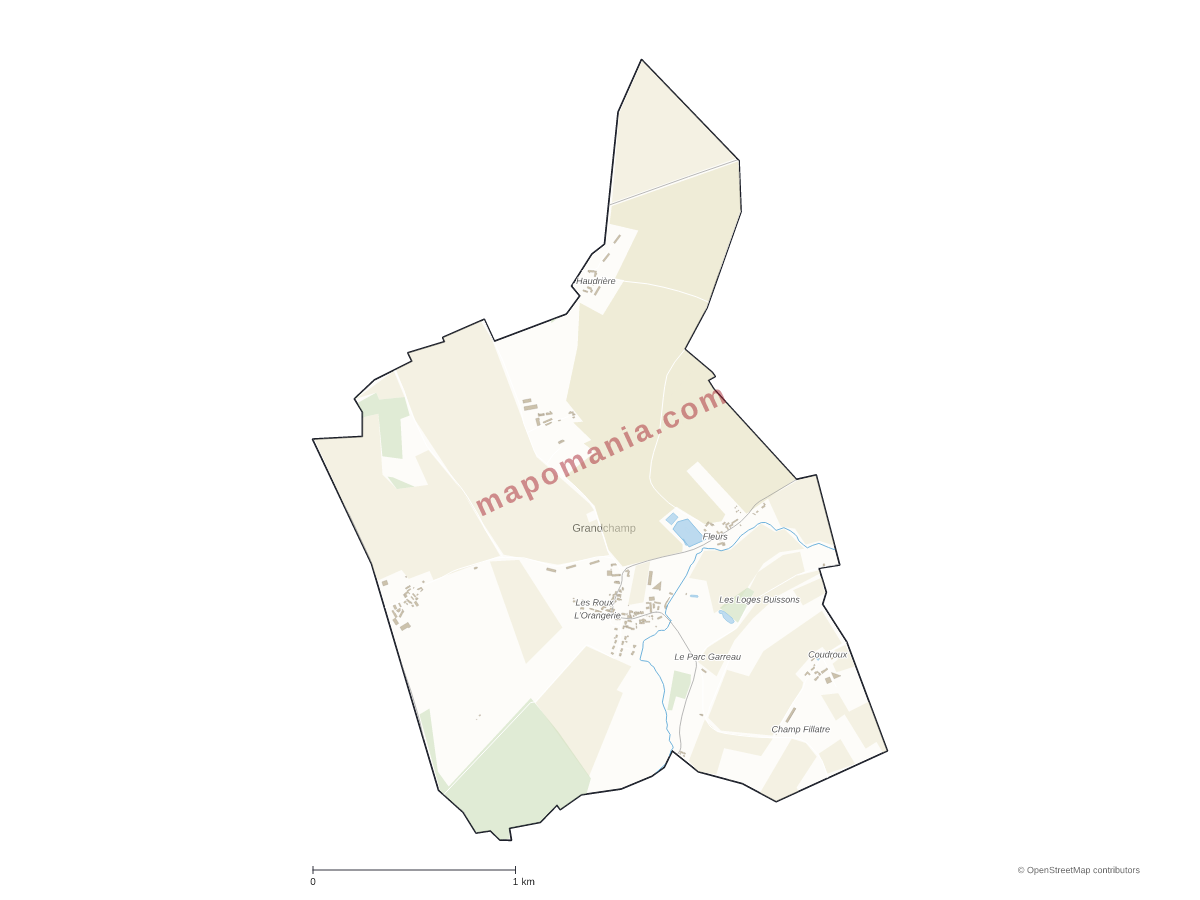 Carte de Grandchamp à personnaliser