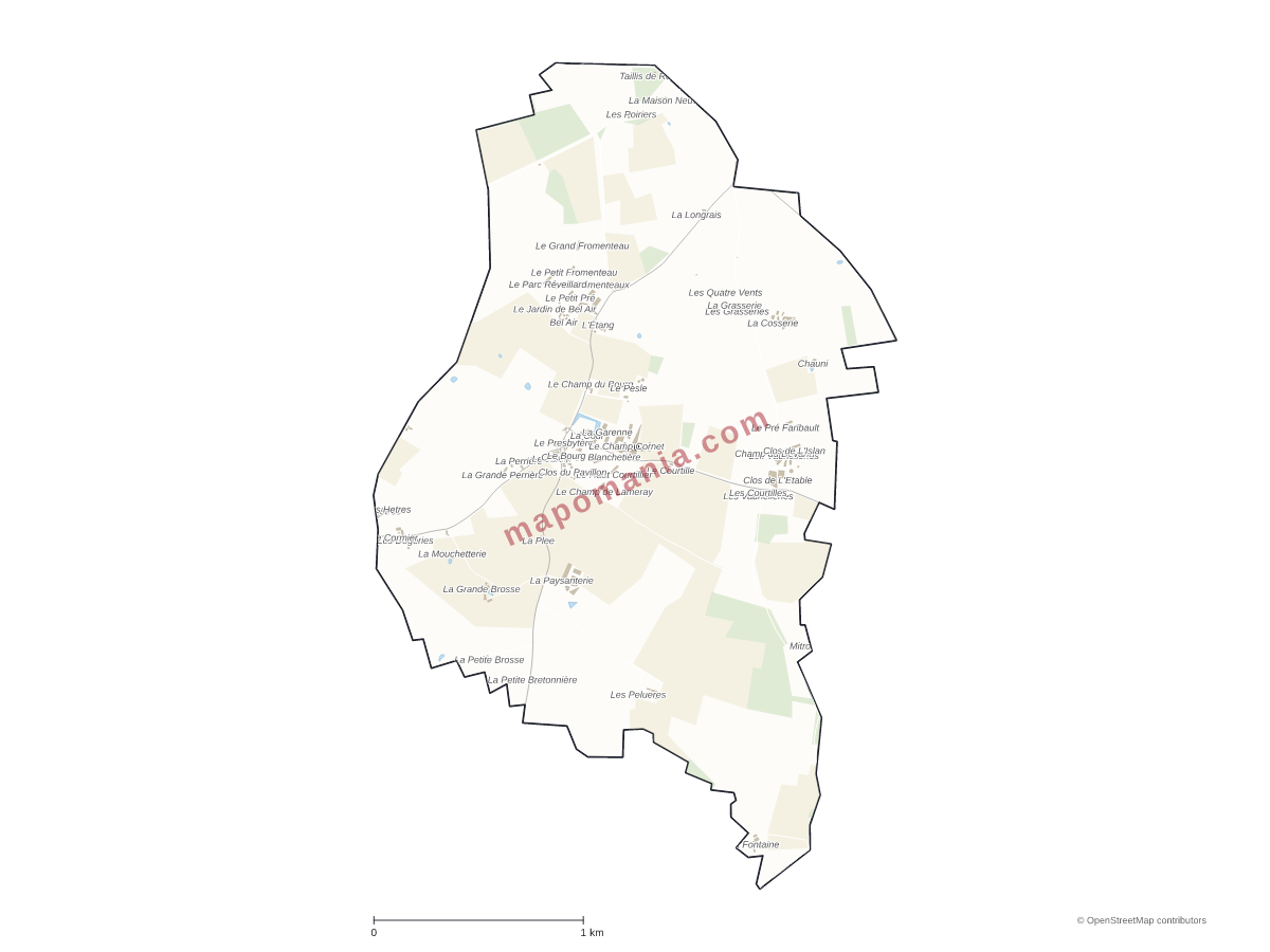 Carte de Jauzé à personnaliser