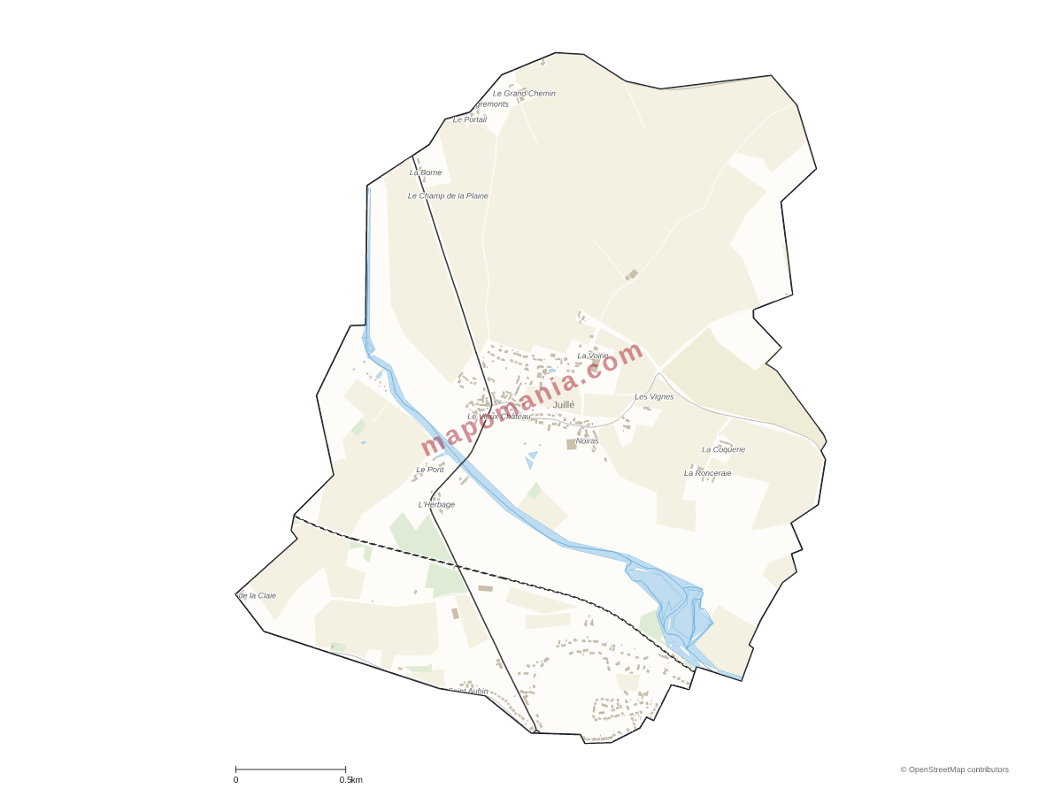 Carte de Juillé à personnaliser