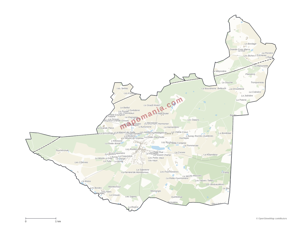 Carte de Lavaré à personnaliser