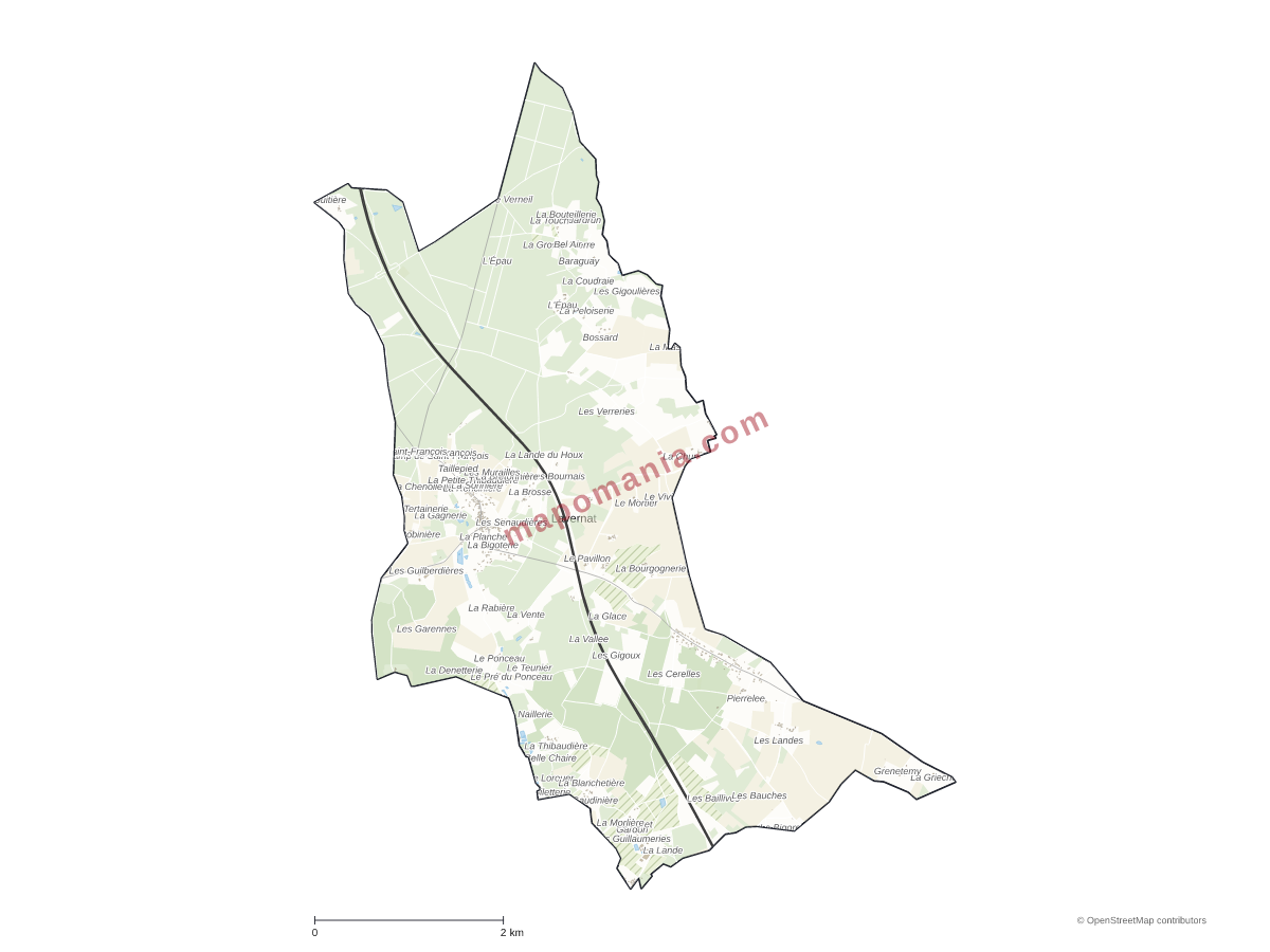 Carte de Lavernat à personnaliser