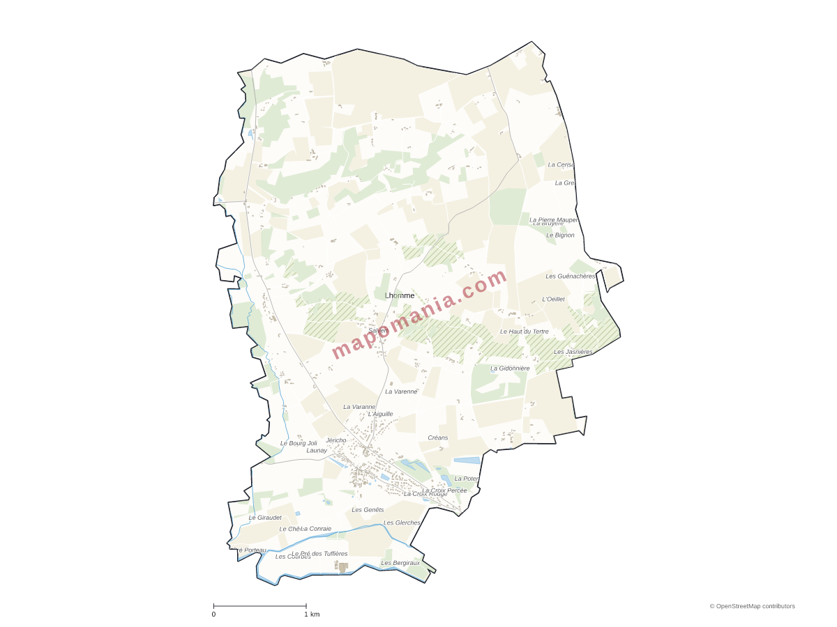 Carte de Lhomme à personnaliser