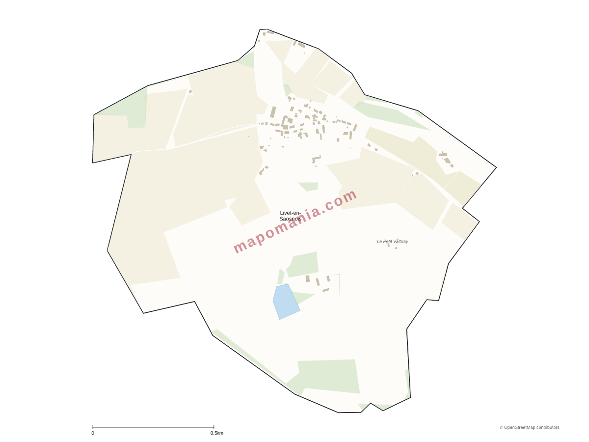 Carte de Livet-en-Saosnois à personnaliser