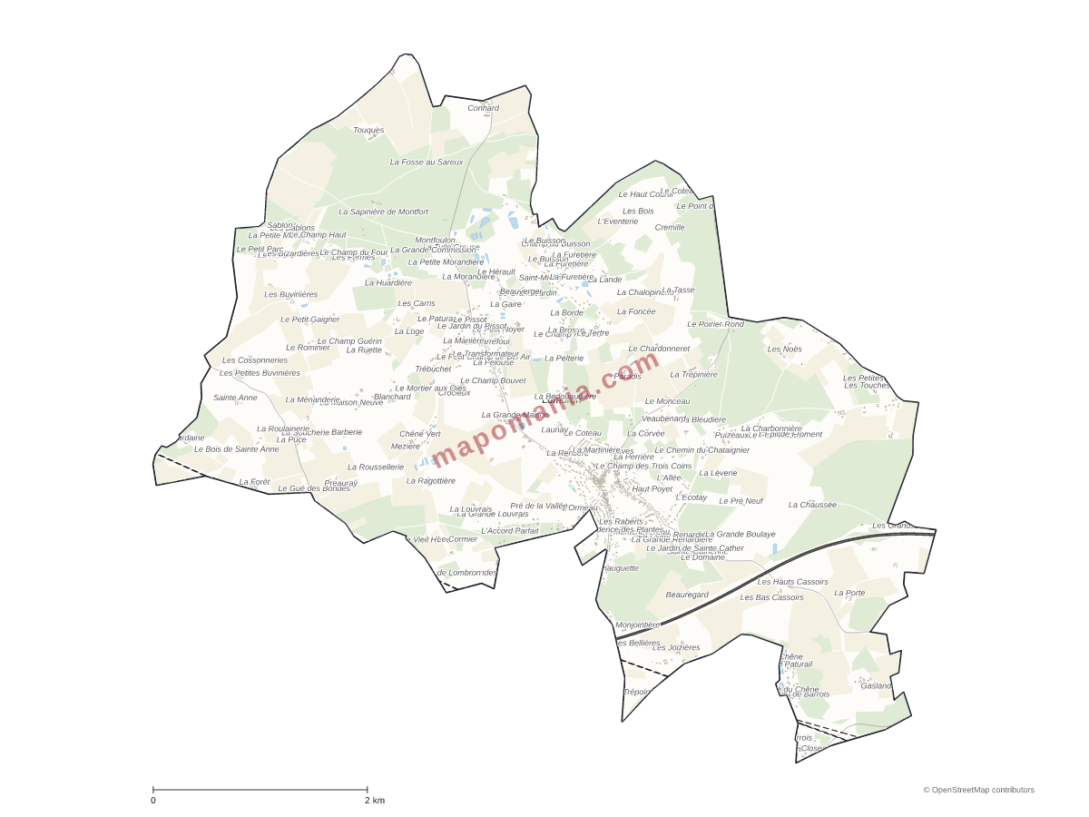 Carte de Lombron à personnaliser