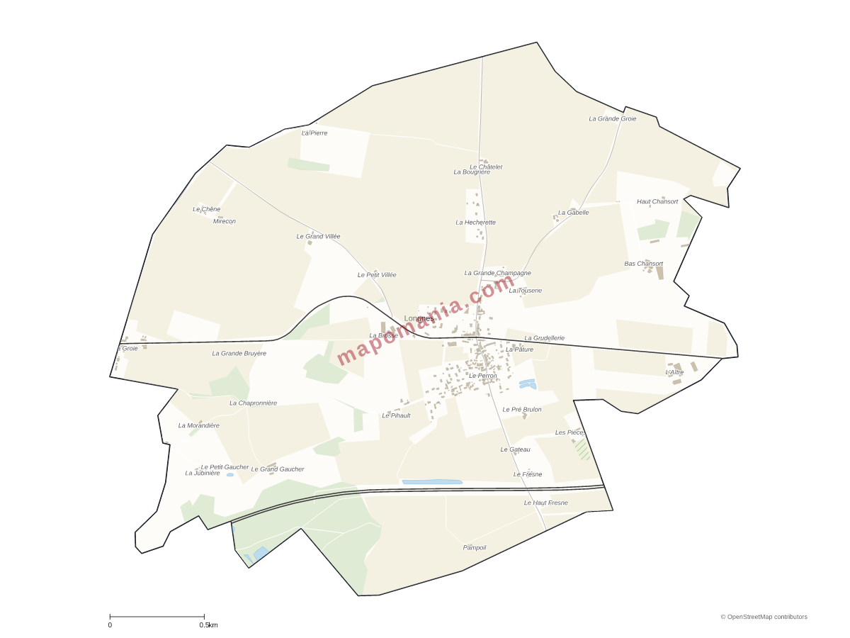 Carte de Longnes à personnaliser