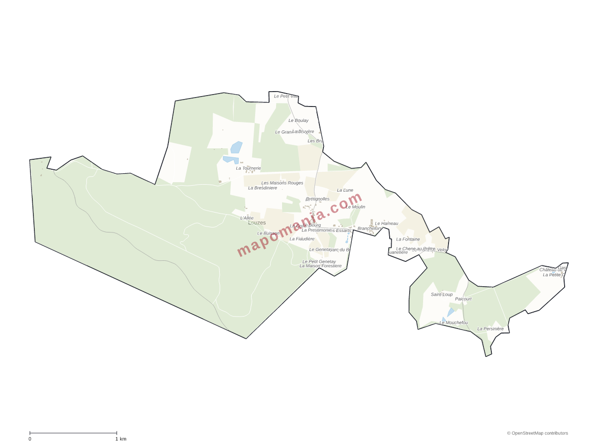 Carte de Louzes à personnaliser