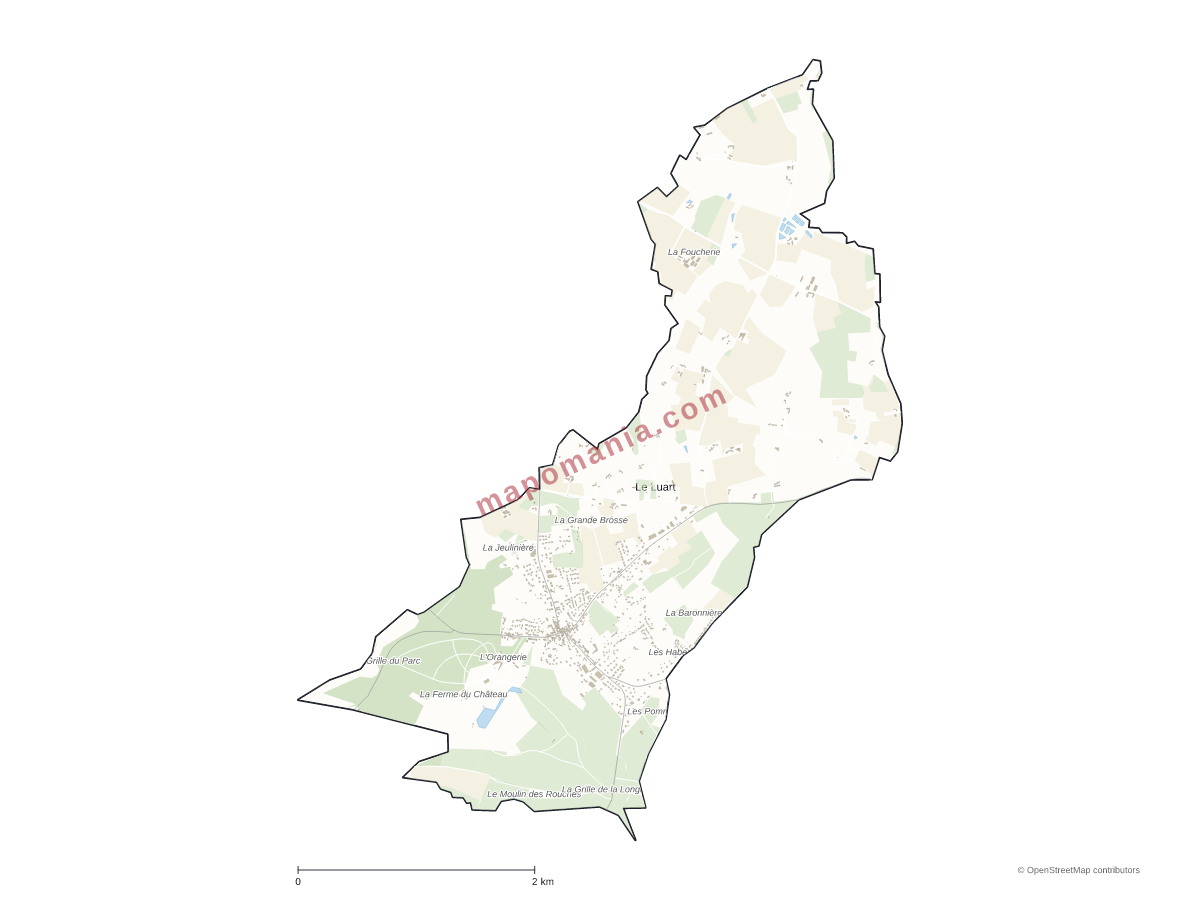 Carte de Le Luart à personnaliser