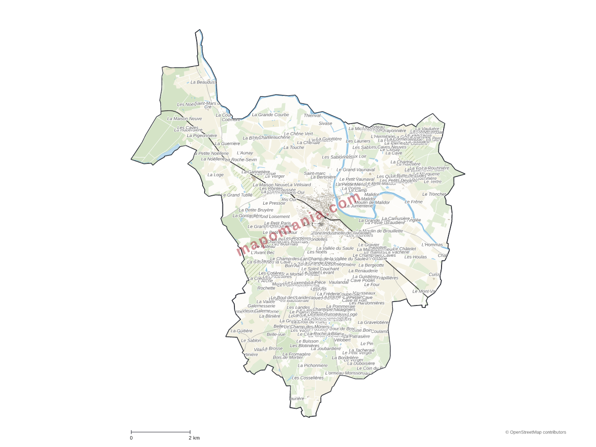 Carte de Le Lude à personnaliser