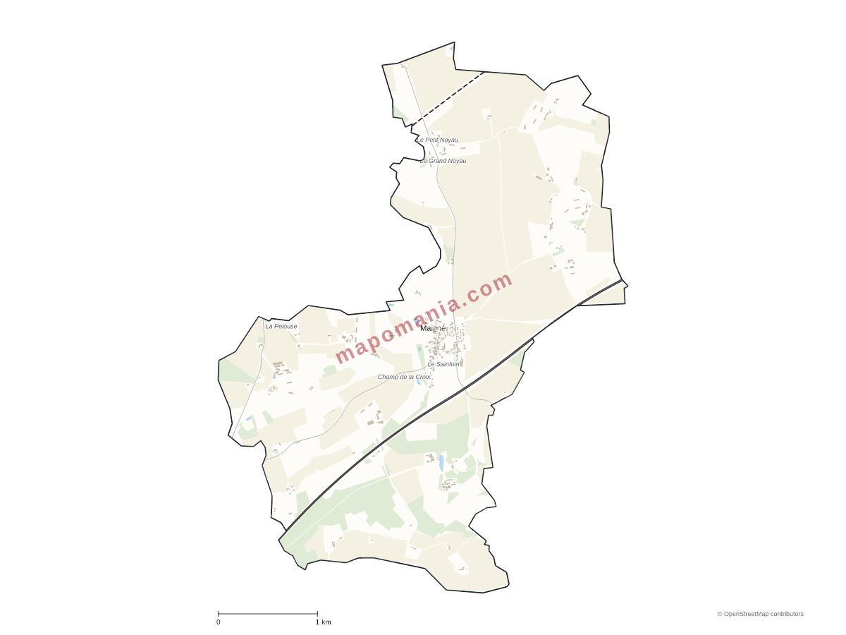 Carte de Maigné à personnaliser