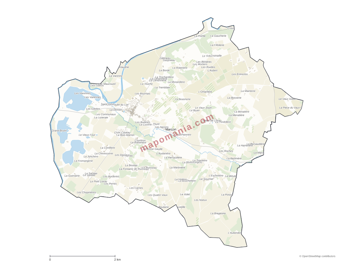 Carte de Marçon à personnaliser