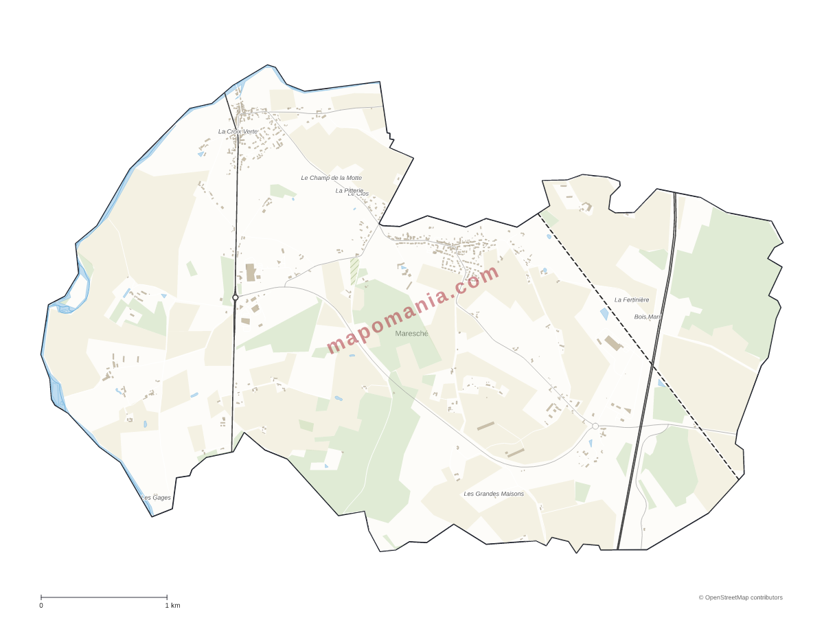 Carte de Maresché à personnaliser