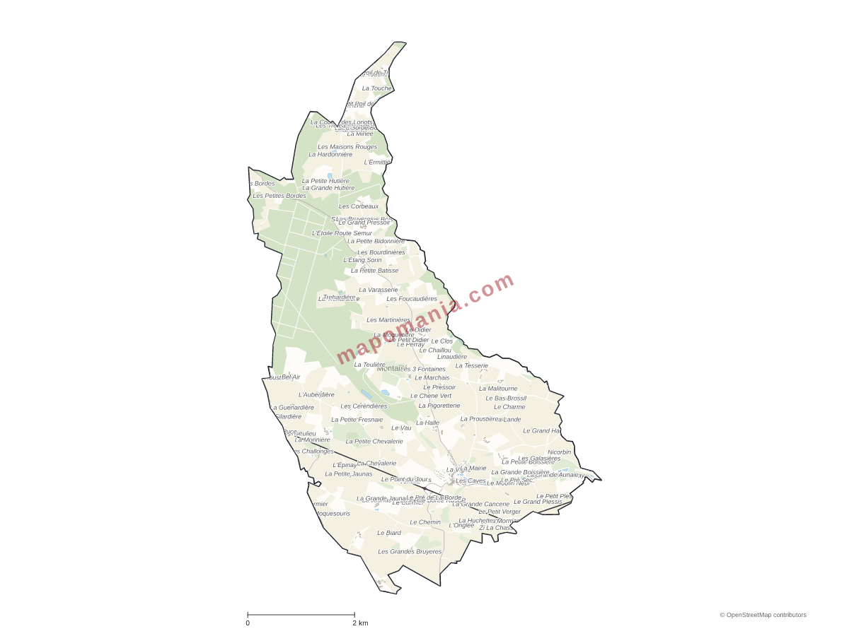 Carte de Montaillé à personnaliser