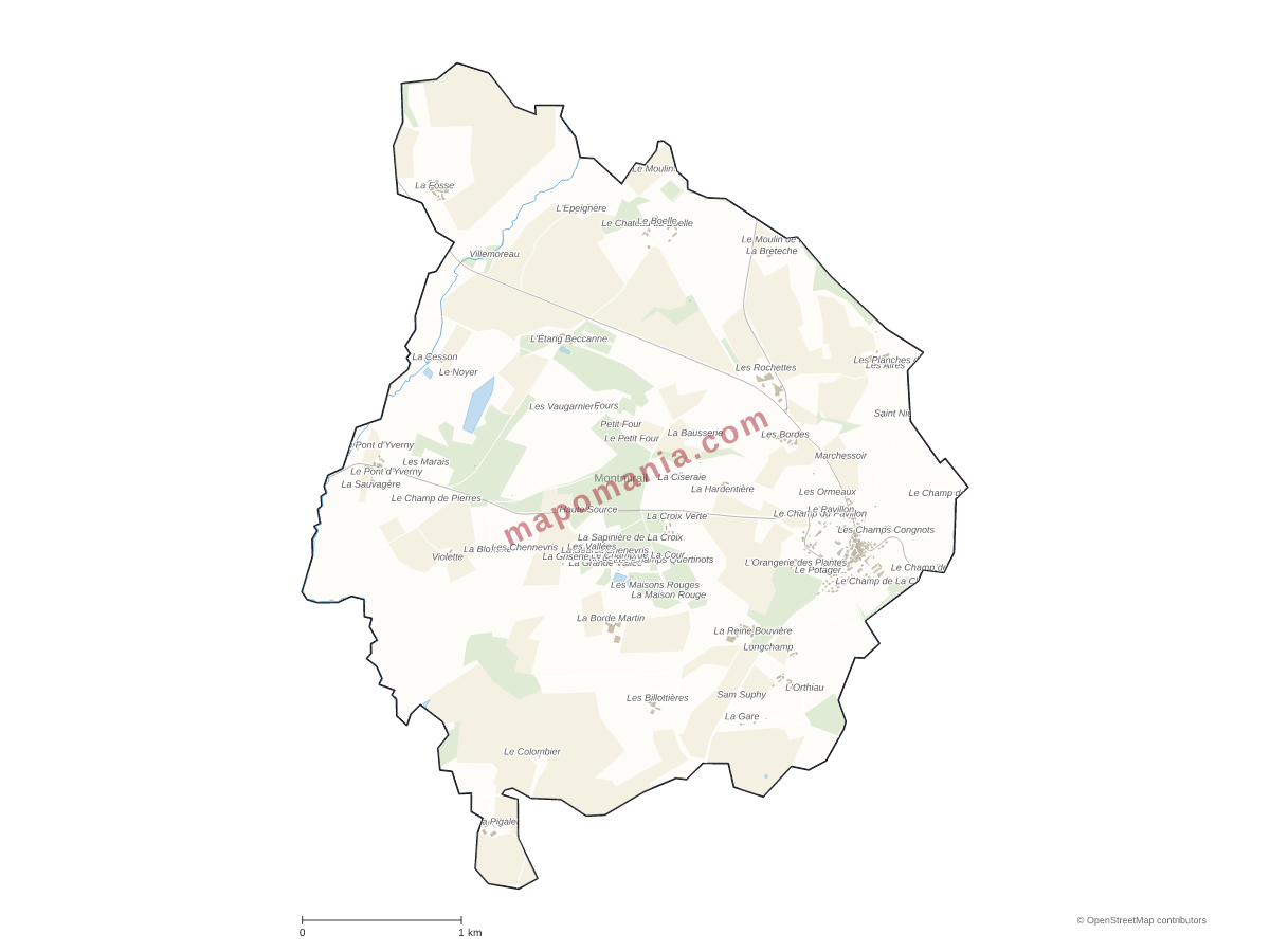 Carte de Montmirail à personnaliser