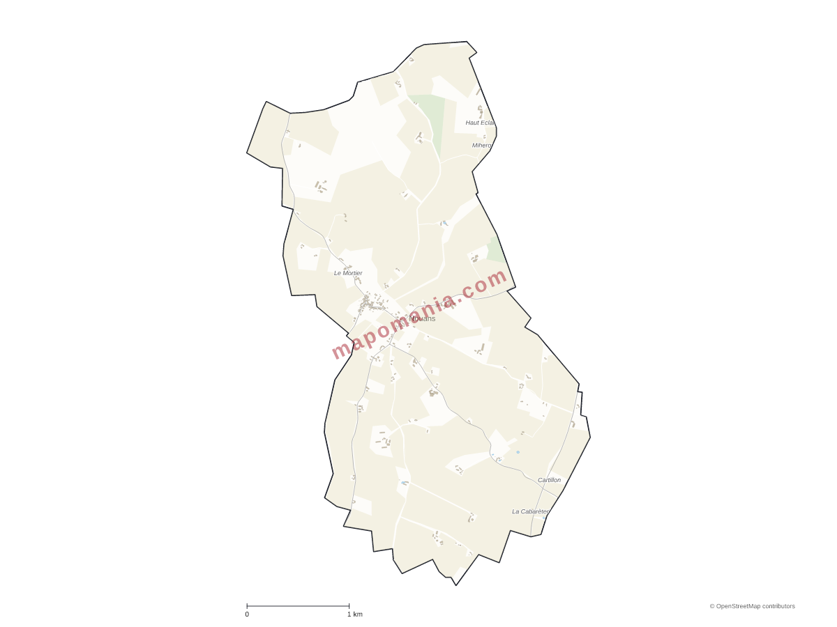 Carte de Nouans à personnaliser
