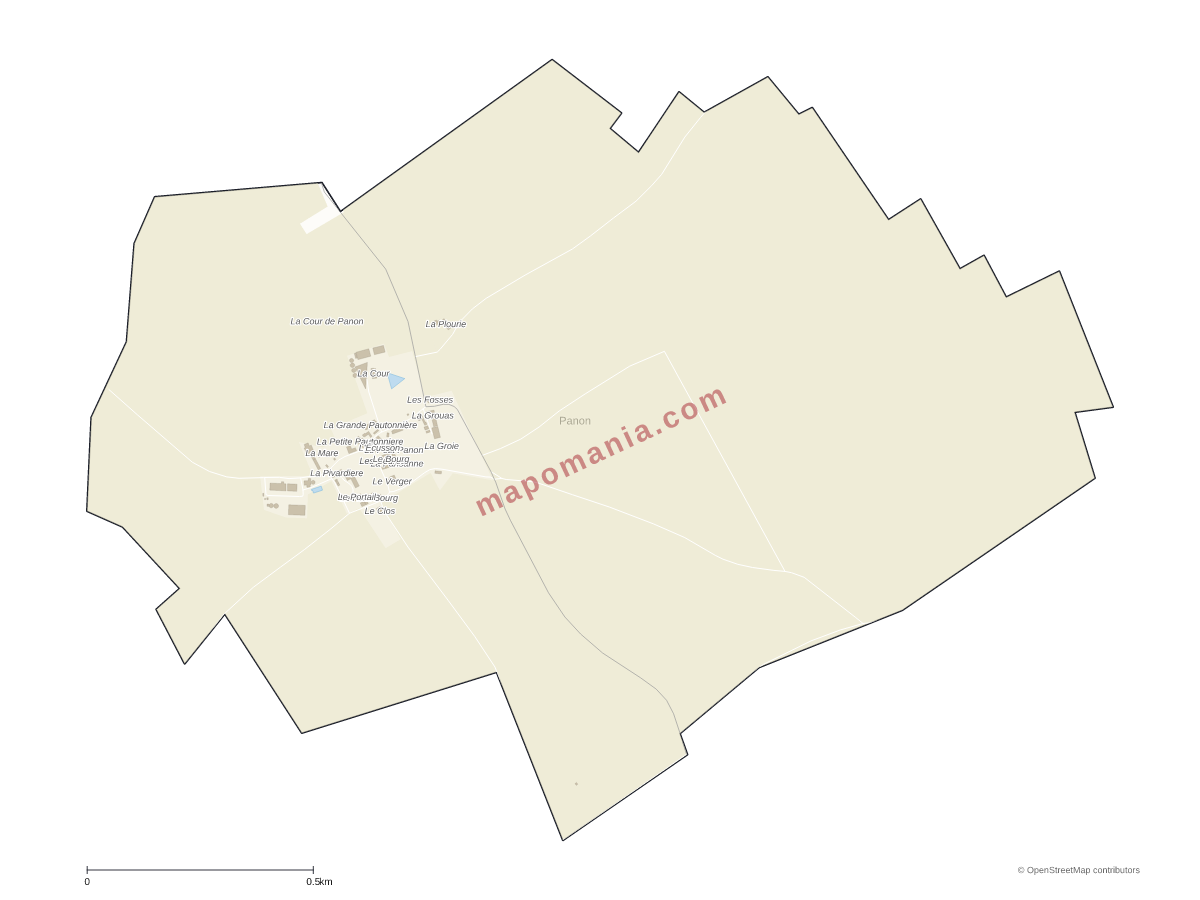 Carte de Panon à personnaliser