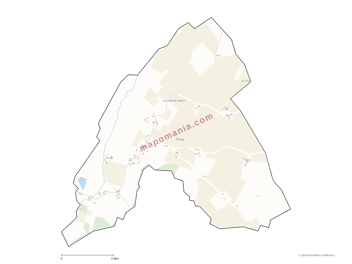 Carte de Peray à personnaliser
