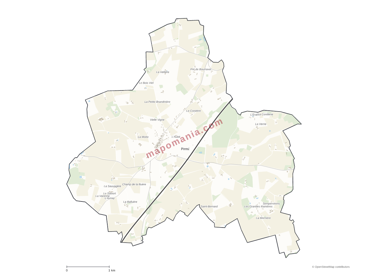 Carte de Pirmil à personnaliser