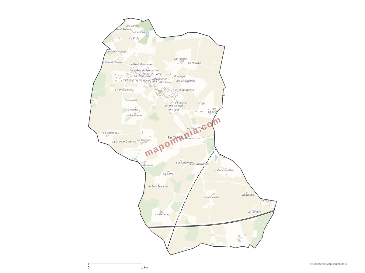 Carte de La Quinte à personnaliser