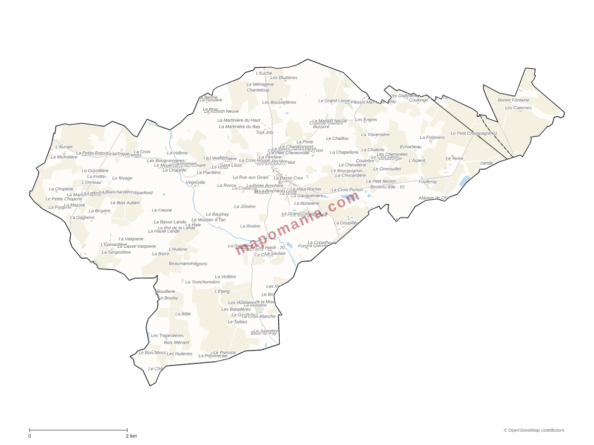 Carte de Rouez à personnaliser