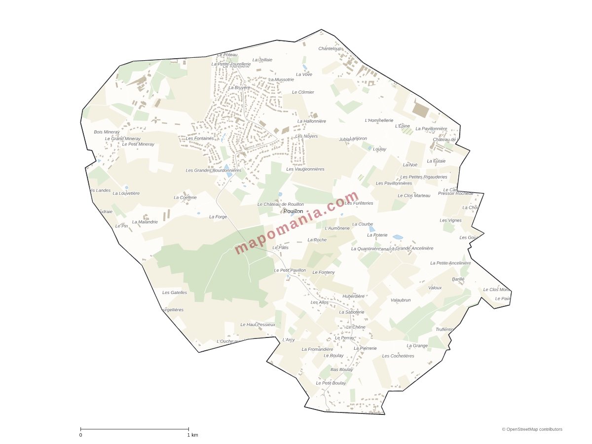 Carte de Rouillon à personnaliser