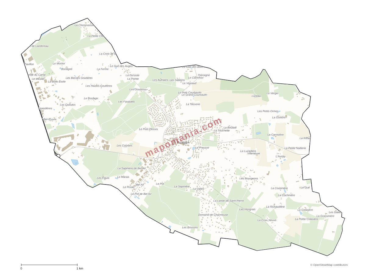 Carte de Ruaudin à personnaliser