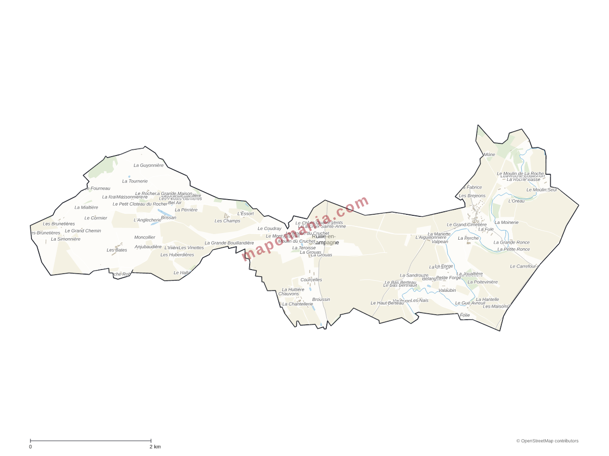 Carte de Ruillé-en-Champagne à personnaliser