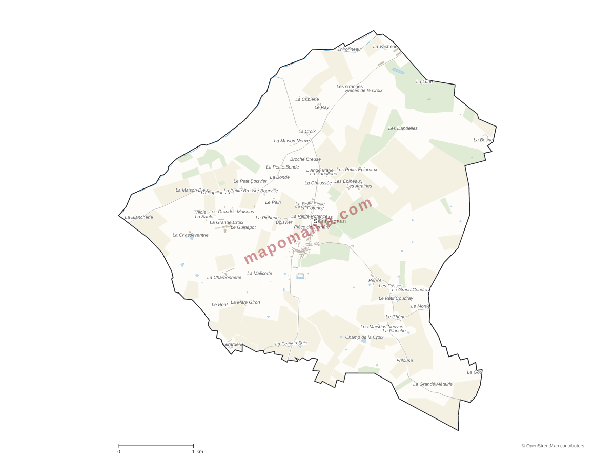 Carte de Saint-Aignan à personnaliser