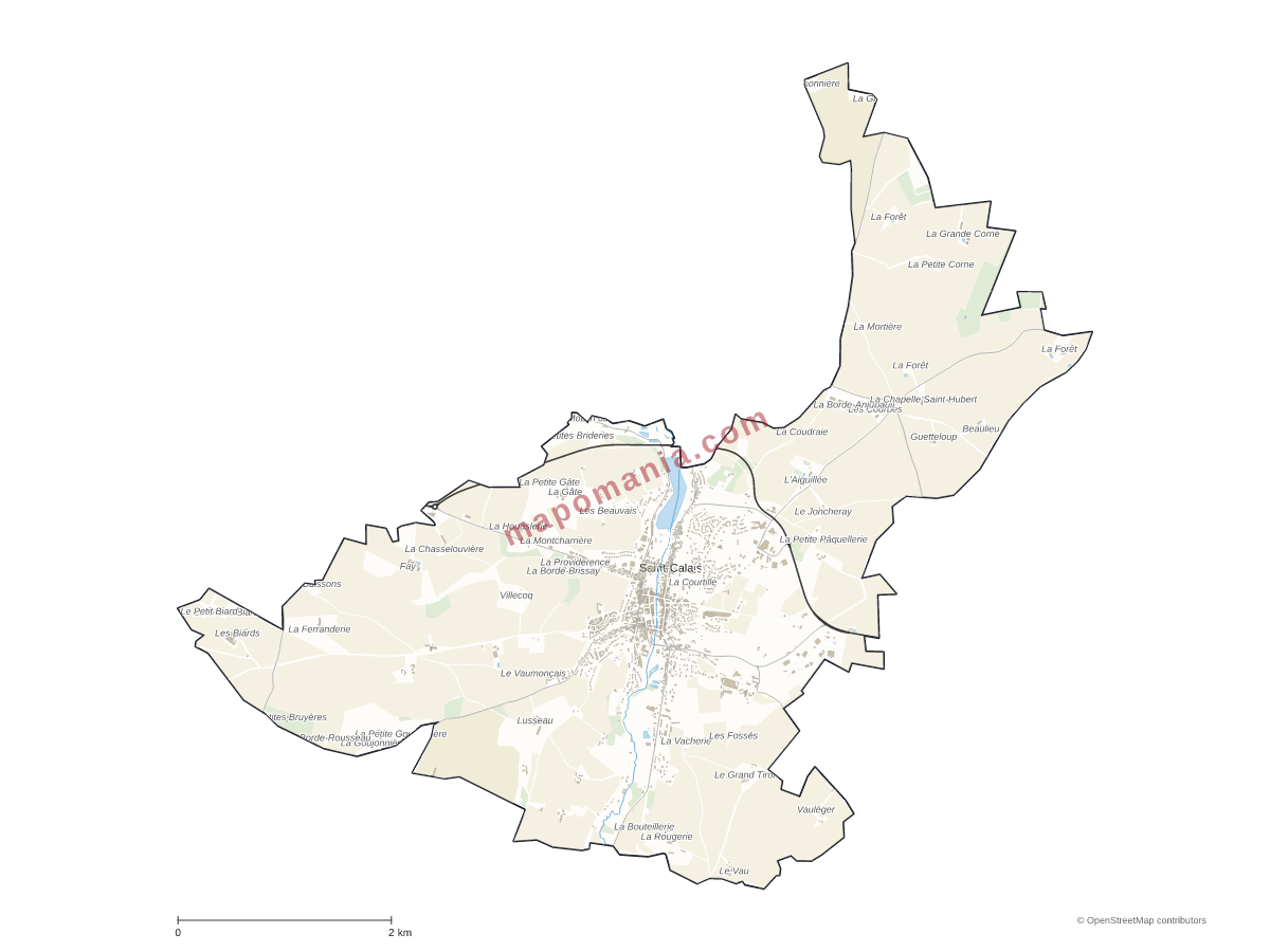 Carte de Saint-Calais à personnaliser