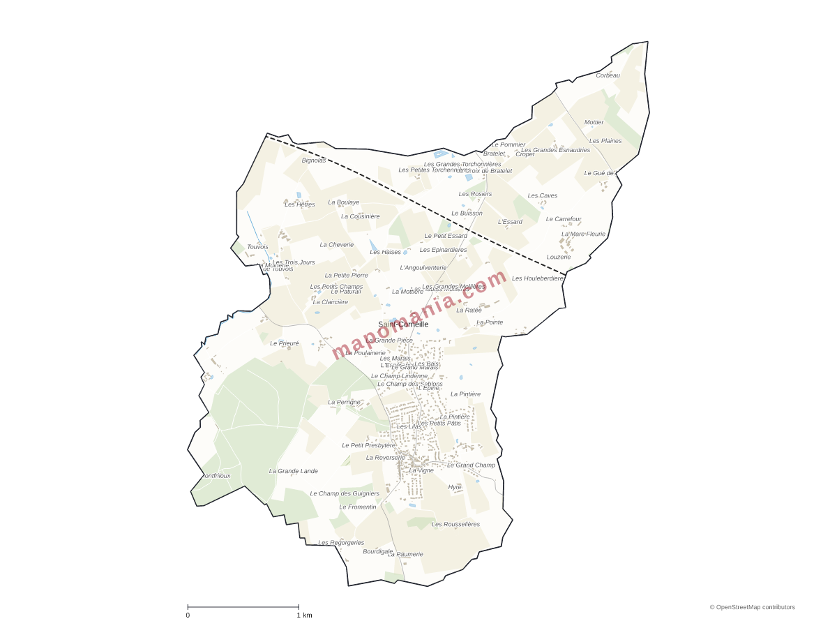 Carte de Saint-Corneille à personnaliser