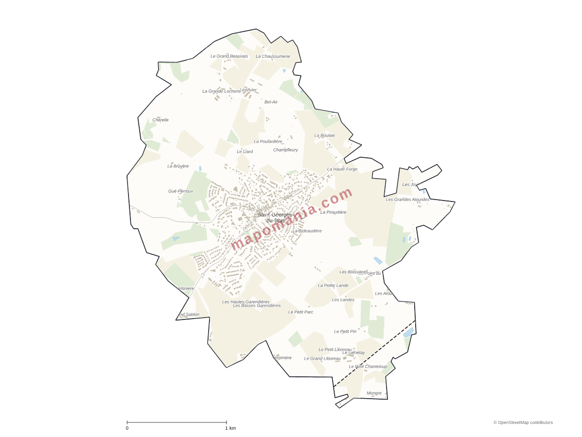 Carte de Saint-Georges-du-Bois à personnaliser