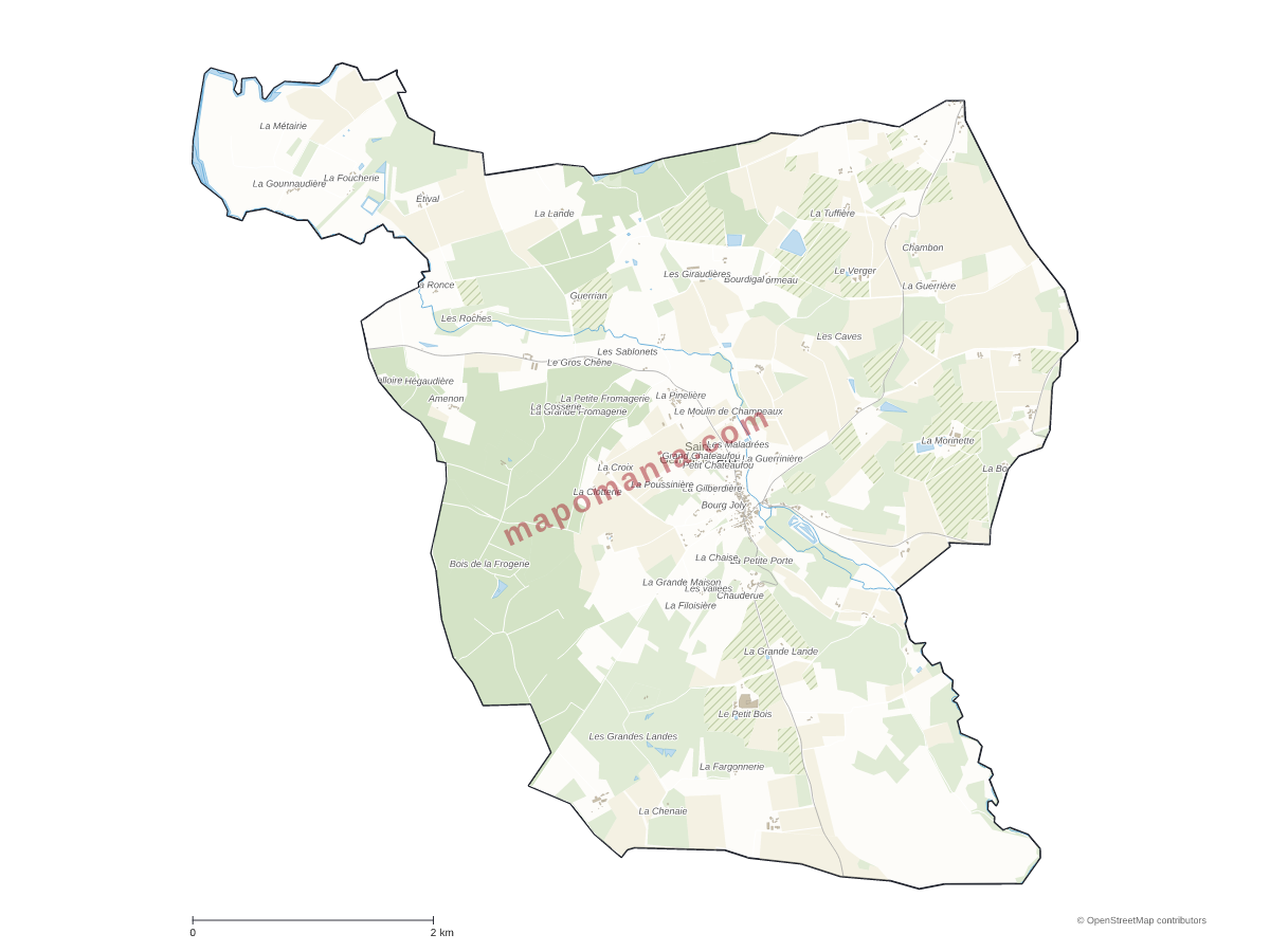 Carte de Saint-Germain-d'Arcé à personnaliser